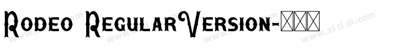 Rodeo RegularVersion字体转换